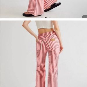 Wrangler wide leg, high rise striped pants NWT
